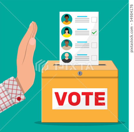 Hand against the vote Hand against the vote 54984176