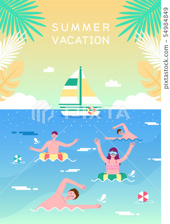 Exciting summer travel illustration 5 54984849
