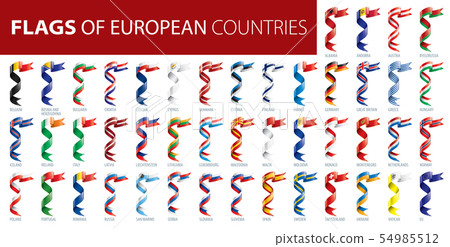 Set of flags of Europe. Vector illustration Set of flags of Europe. Vector illustration 54985512