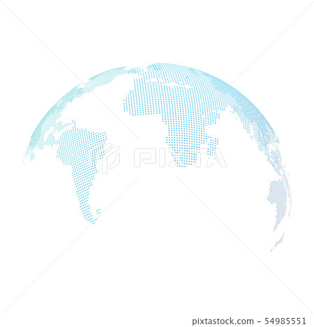 Abstract dotted halftone globe earth. Vector - Stock Illustration ...