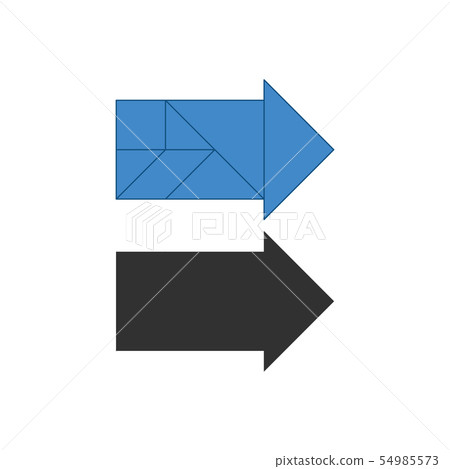 Arrow right Tangram. Traditional Chinese 54985573