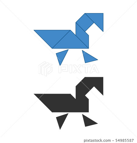 Swan Tangram. Traditional Chinese dissection 54985587