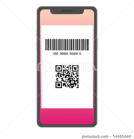 Smartphone payment Pink screen Smartphone payment Pink screen 54985840