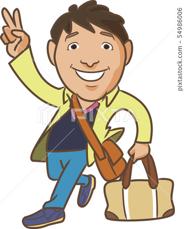 A man with a bag A man with a bag 54986006