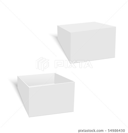 Download Opened And Closed Box Mockup Vector Stock Illustration 54986430 Pixta