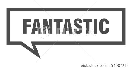 fantastic sign. fantastic square speech bubble. 54987214
