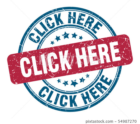 click here stamp. click here round grunge sign. - Stock Illustration ...