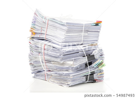 Stack of Documents isolated on white background. 54987493