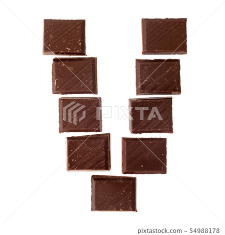 Isolate chocolate letter, alphabet Isolate chocolate letter, alphabet 54988178