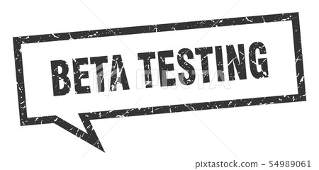 beta testing sign. beta testing square speech beta testing sign. beta testing square speech 54989061