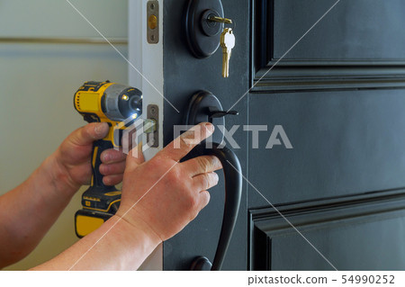 house exterior door with the inside internal parts 54990252