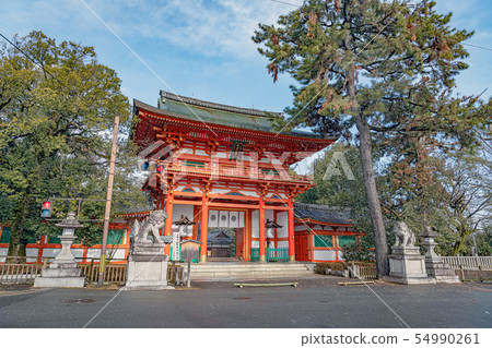 Imamiya寺廟冬天風景在京都 54990261