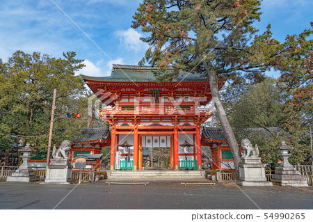 Imamiya寺廟冬天風景在京都 Imamiya寺廟冬天風景在京都 54990265