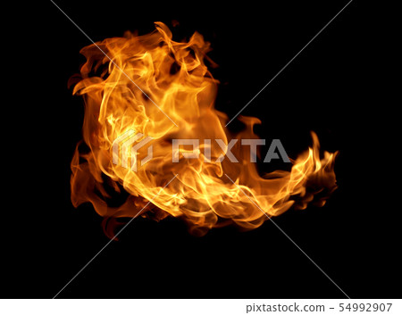 Fire flames on a black background 54992907