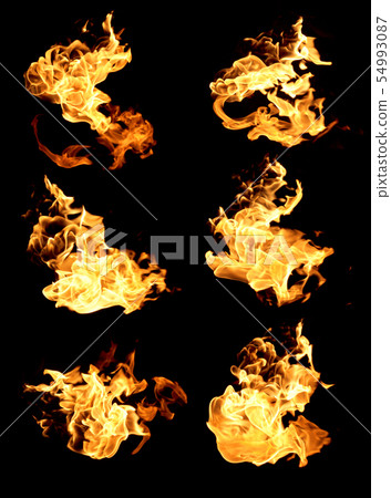 Fire flames collection 54993087