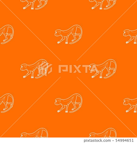 Going forward monkey pattern vector orange 54994651