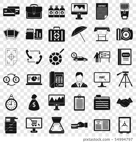Department equipment icons set, simple style 54994797