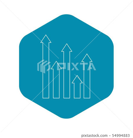 Arrows pointing up icon, outline style Arrows pointing up icon, outline style 54994883