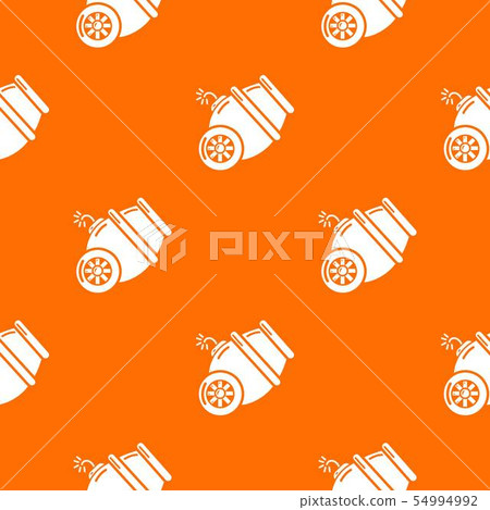 Ship cannon pattern vector orange 54994992