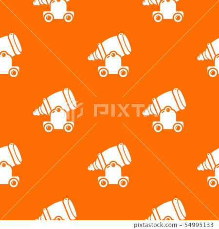 Ancient cannon pattern vector orange 54995133