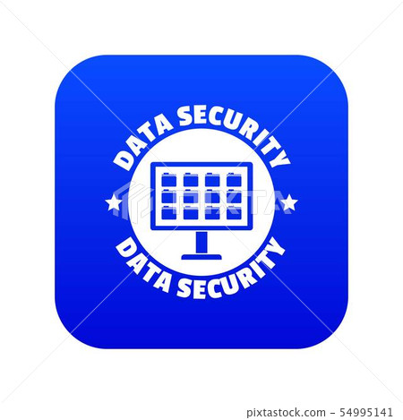 Pc data security icon blue vector-插圖素材 [54995141] - PIXTA圖庫