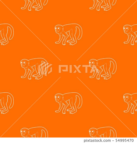Capuchin pattern vector orange Capuchin pattern vector orange 54995470