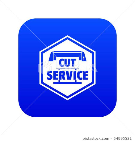 Cut service icon blue vector 54995521