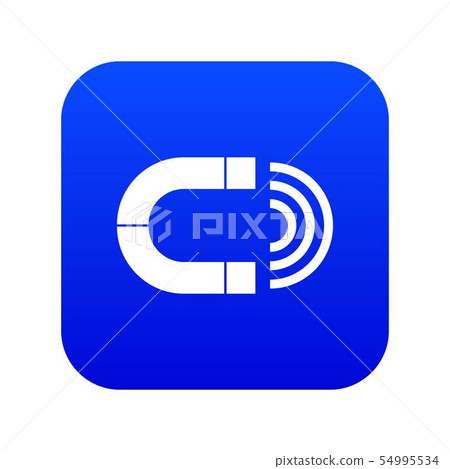 Magnet icon digital blue 54995534