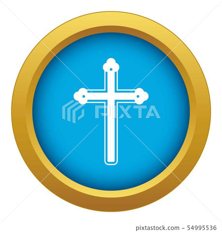 Holy cross icon blue vector isolated 54995536