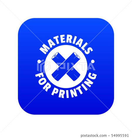 Materials for printing icon blue vector Materials for printing icon blue vector 54995591