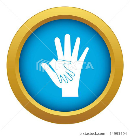 Baby and mother hand icon blue vector isolated Baby and mother hand icon blue vector isolated 54995594