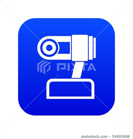 Webcam icon digital blue Webcam icon digital blue 54995606