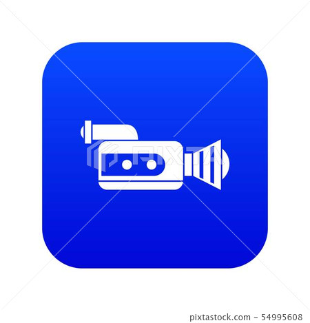 Retro camera icon digital blue Retro camera icon digital blue 54995608