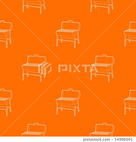 Metal barbecue pattern vector orange Metal barbecue pattern vector orange 54996091