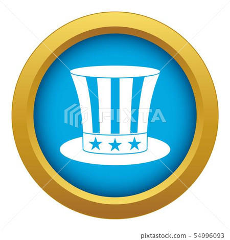 Uncle sam hat icon blue vector isolated Uncle sam hat icon blue vector isolated 54996093