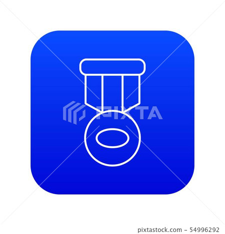 Hockey medal icon blue vector - Stock Illustration [54996292] - PIXTA