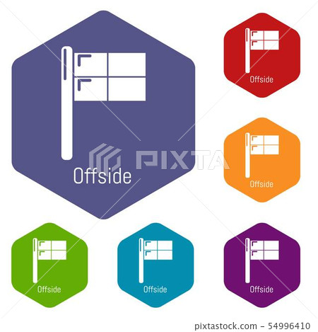 Offside icons vector hexahedron-插圖素材 [54996410] - PIXTA圖庫