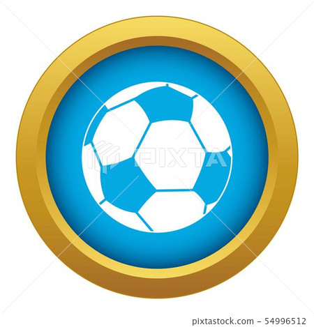 Football ball icon blue vector isolated 54996512