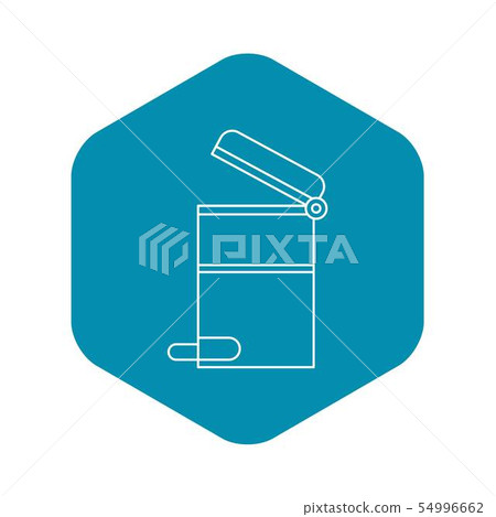 Steel trashcan icon, outline style 54996662