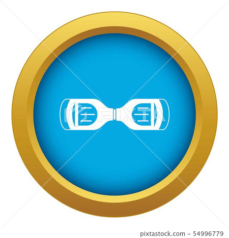 Hoverboard gyro pod top view icon blue vector isolated Hoverboard gyro pod top view icon blue vector isolated 54996779