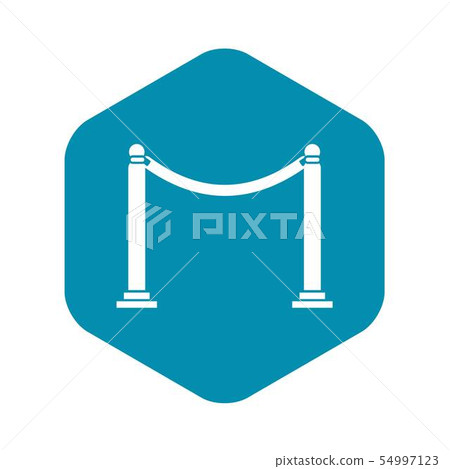 Decorative poles with tape icon, simple style Decorative poles with tape icon, simple style 54997123