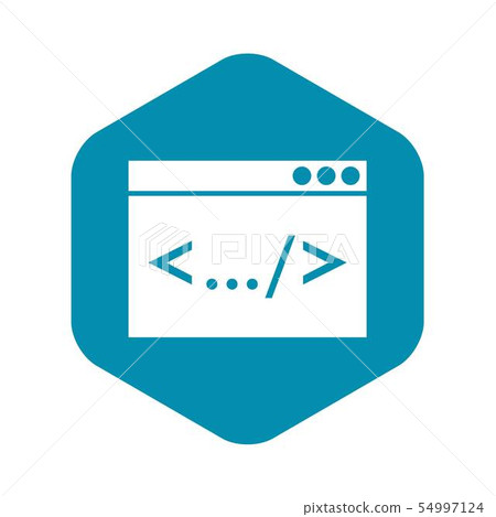 Code window icon, simple style 54997124