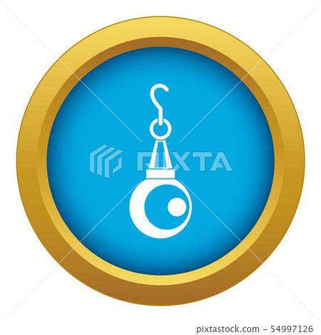 Beauty pearl pendant icon blue vector isolated Beauty pearl pendant icon blue vector isolated 54997126