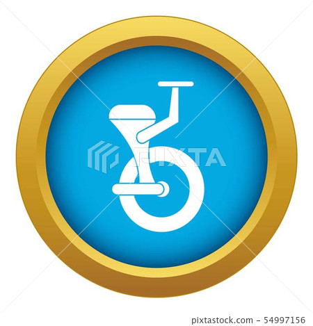 Solo wheel icon blue vector isolated Solo wheel icon blue vector isolated 54997156