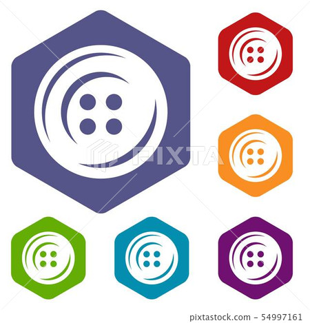 Fashion button icons vector hexahedron Fashion button icons vector hexahedron 54997161