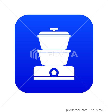 Steamer icon digital blue - Stock Illustration [54997519] - PIXTA