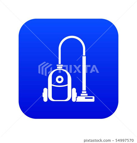 Vacuum cleaner icon digital blue 54997570