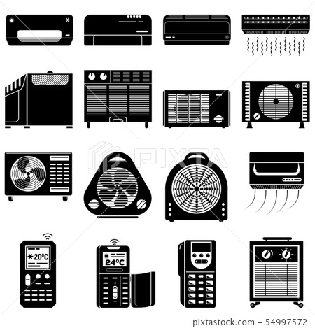 Conditioner icons set, simple style 54997572