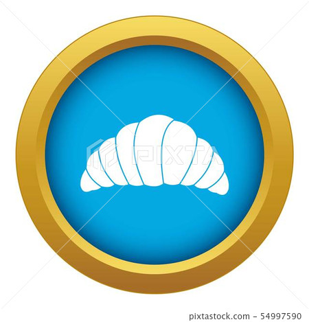 Croissant icon blue vector isolated Croissant icon blue vector isolated 54997590
