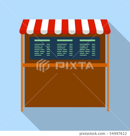Coffee street shop icon, flat style 54997612